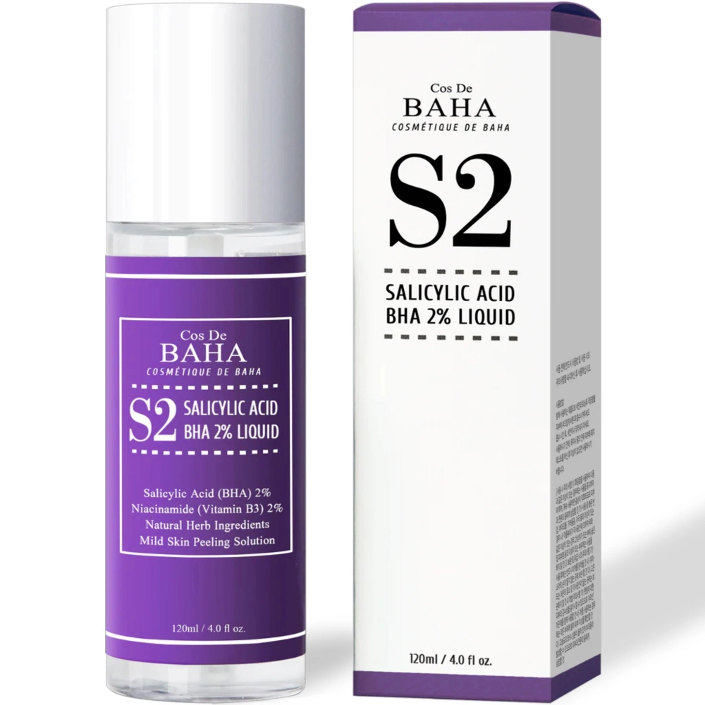 Тонер для лица Cos De Baha S2 salicylic acid BHA 2% liquid 120 мл