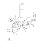 Гайка крепления винта Yamaha 40 (шпоночный) (676-45616-01)