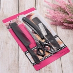 Набор для стрижки волос «Barber», ножницы прямые, расческа 2шт, станок для бритья