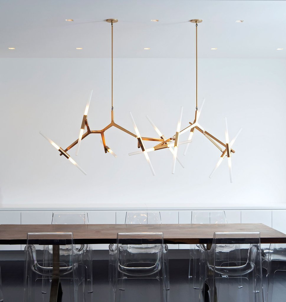 Ceiling design lamp  AGNES by Roll & Hill (6 lampshades,  Gold)