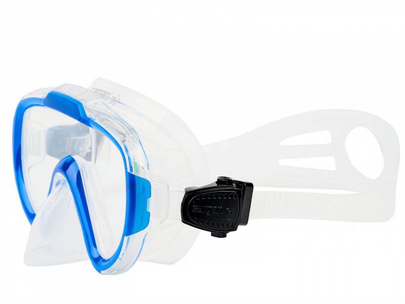 Набор маска+трубка в сумке Sargan Дайва-С прозрачный/синий