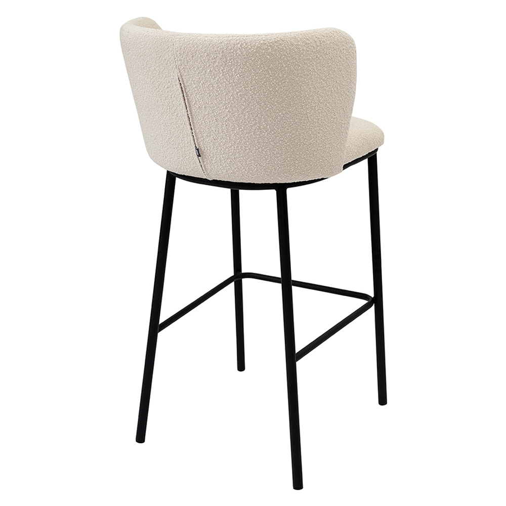 Стул барный foggy, букле, молочный