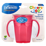Dr. Brown's, Milestones™, Cheers360™, кружка без носика, для детей от 6 месяцев, розовый, 200 мл (7 унций)