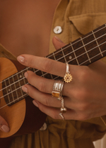 Кольцо «Анахата» с позолотой