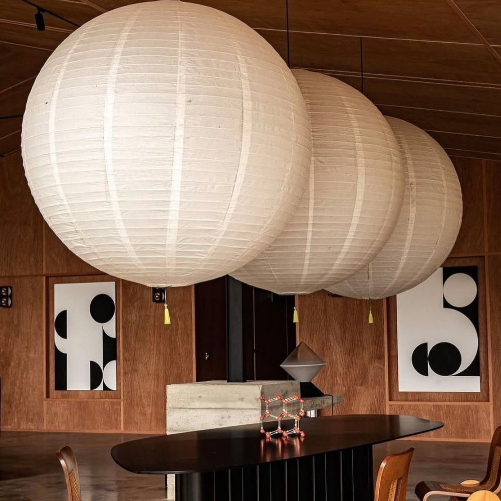 подвесная люстра в японском стиле