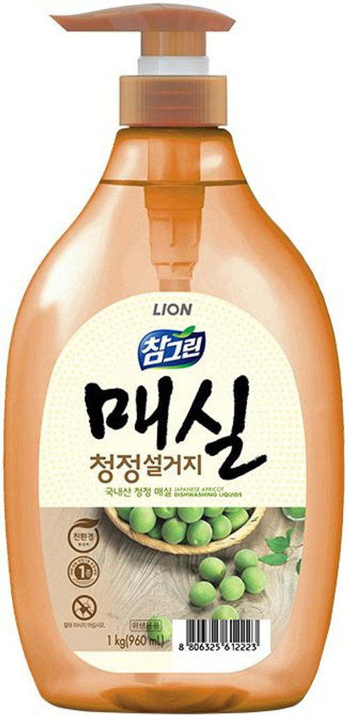 "LION" Средство для мытья посуды, фруктов и овощей (Японский абрикос), 960 мл