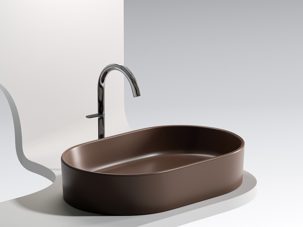 Умывальник чаша накладная овальная (цвет Темно-x