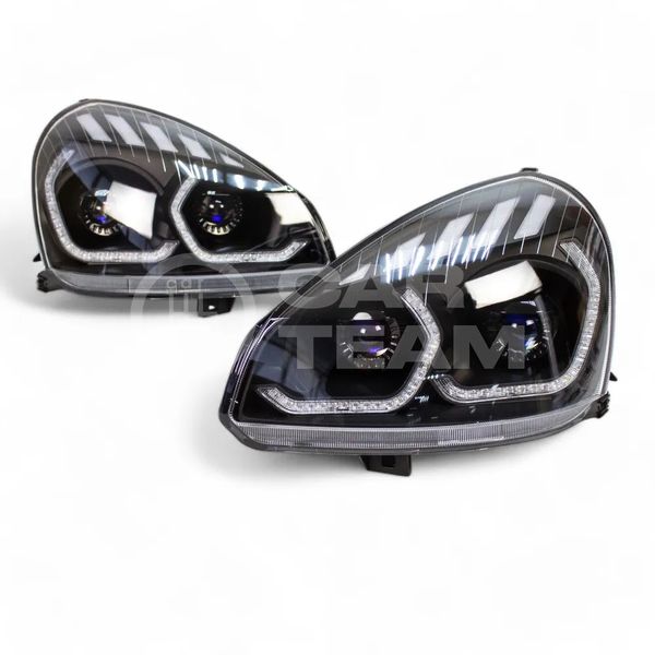 Фары Лада Приора передние в стиле BMW (ver.2) с 4-мя Bi LED модулями 1,8 дюйма