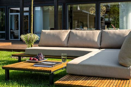 Лаунж зона из алюминия Joygarden АЛЬТО, Gunmetal (темно-серый), ваниль