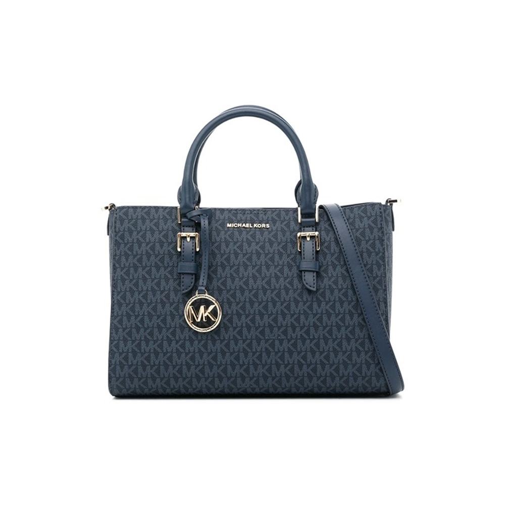 Michael Kors Sally Medium 2-in-1 Logo and Faux Leather Satchel
