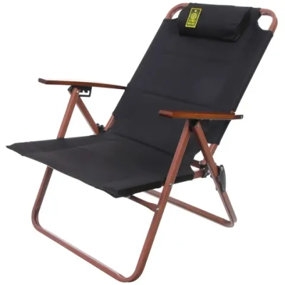 Кресло складное c подлокотниками до 120 кг DC-6018, 59*52*88 см, цвет: чёрный, каркас алюминий, ТуристМастер