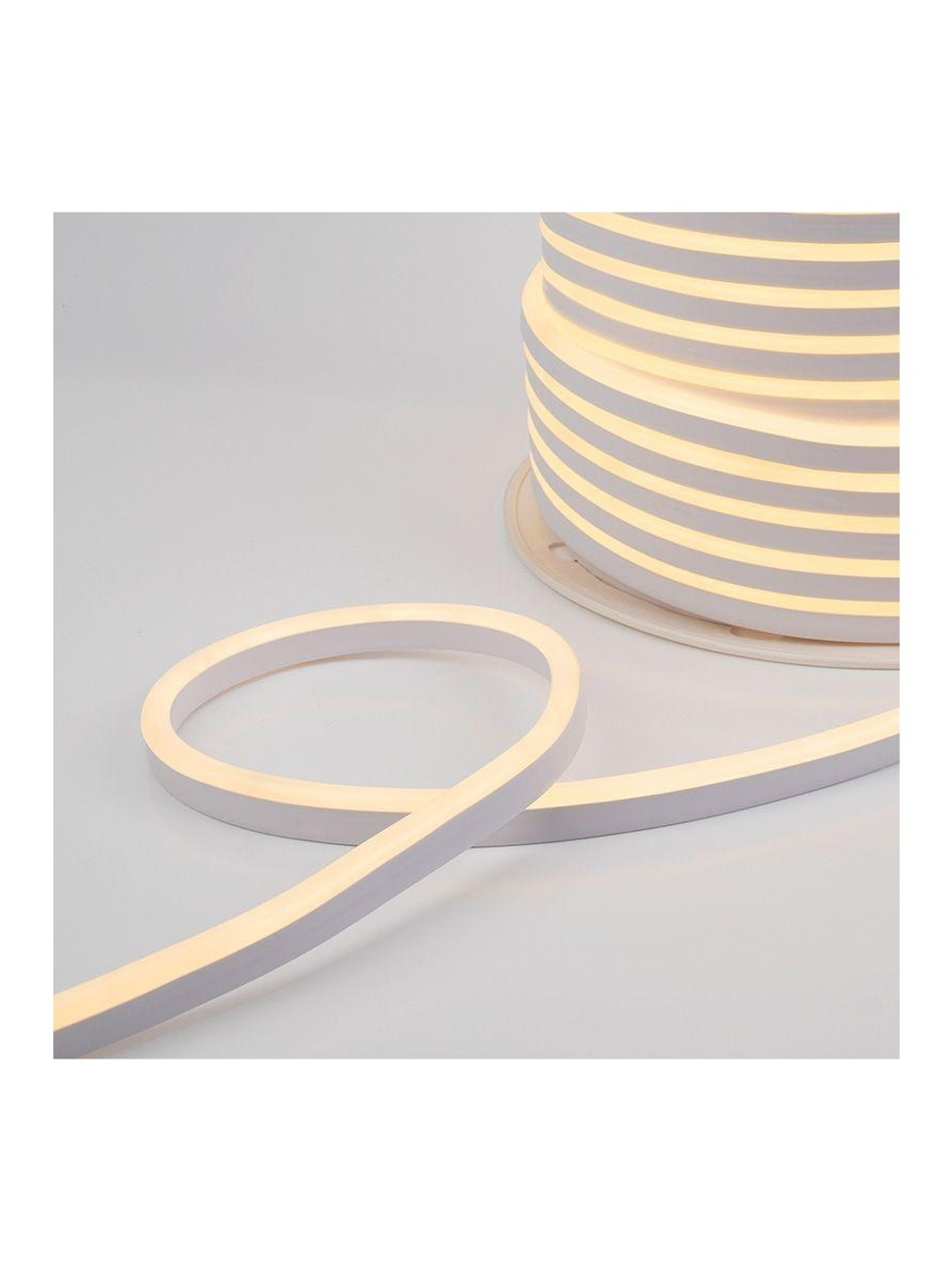 Шнур светодиодный гибкий неон LED SMD 8х16мм 120LED/м теп. бел. (уп.100м) Neon-Night 131-046