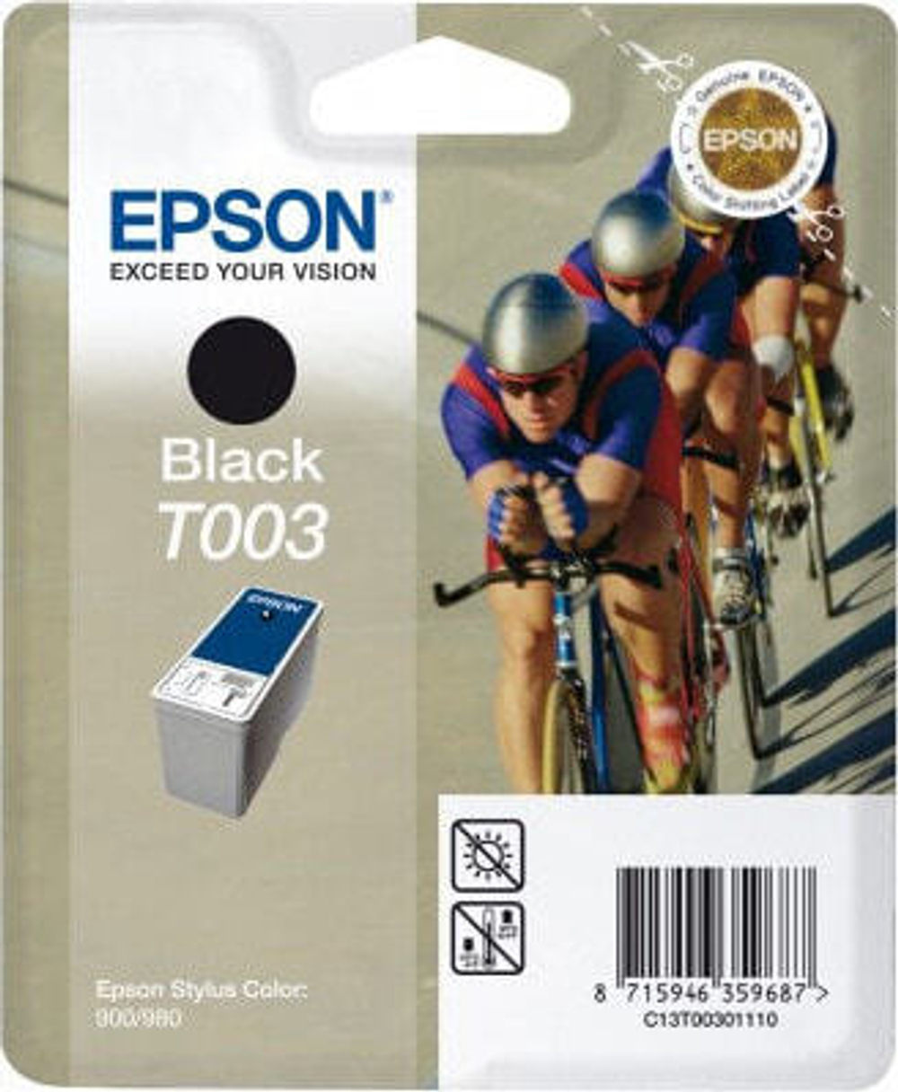 Epson Cyclist Ink Cart black 1800sh f Stylus 900 струйный картридж Подлинный C13T003011