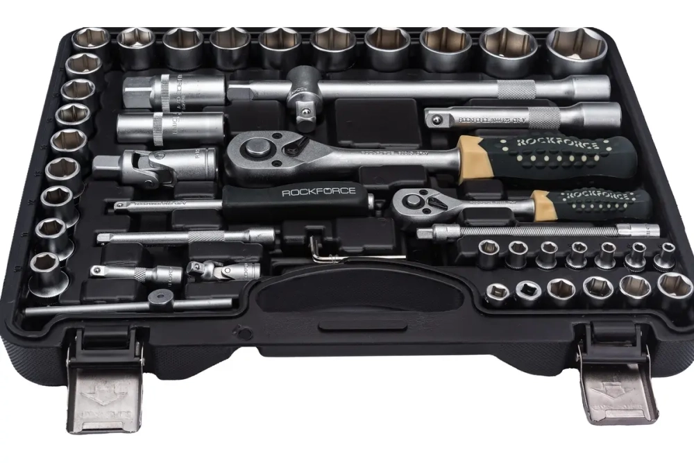 Набор торцевых головок и вставок RF-4941-5: 1/2" & 1/4"DR 6-гранных 94пр. ROCKFORCE