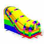 Коммерческий надувной батут-горка с крышей «Без радуги никуда» 14*6*9 м