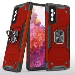 Противоударный чехол Strong Armour Case с кольцом для Samsung Galaxy M52 5G (Красный)