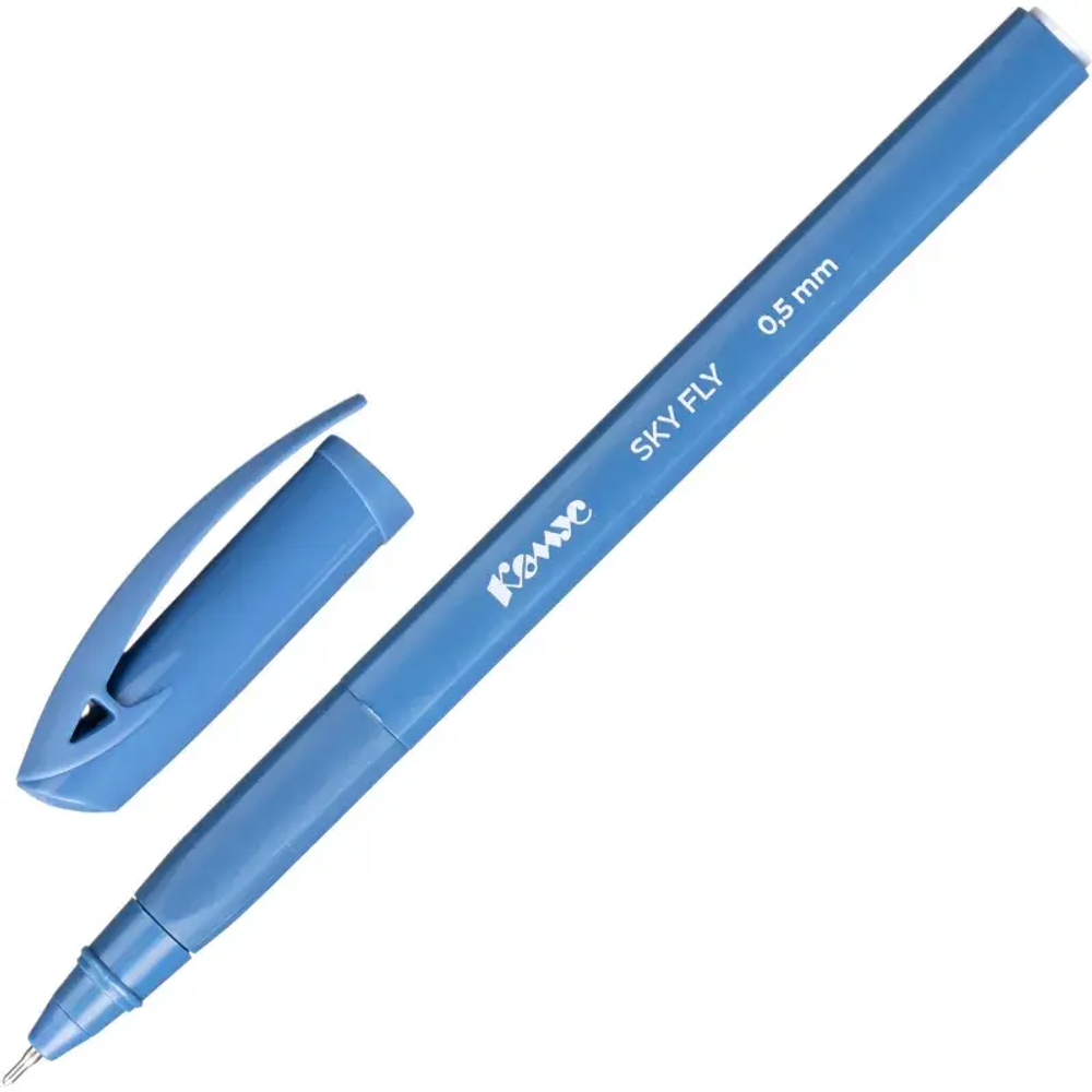Ручка шариковая Комус Sky Fly, д.ш. 0,7 мм, манж, синяя