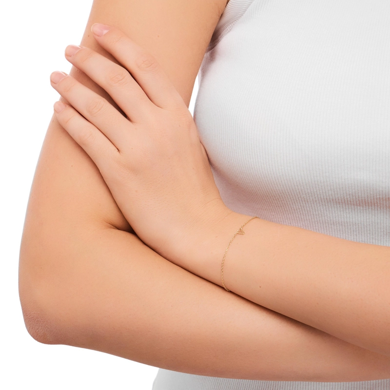 Вечный браслет Персонализация с Буквой – Золото