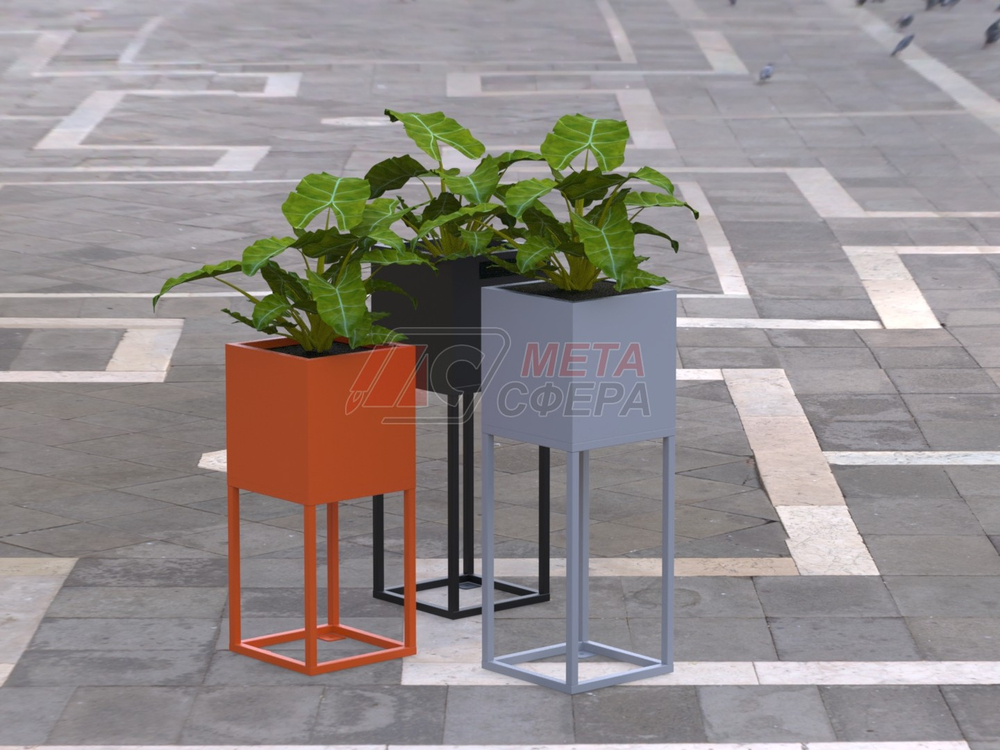 Вазон Куб высокий