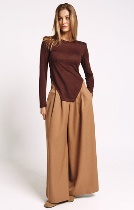 Лонгслив фигурный 1257 корица