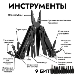Мультитул Ganzo G303-B, черный