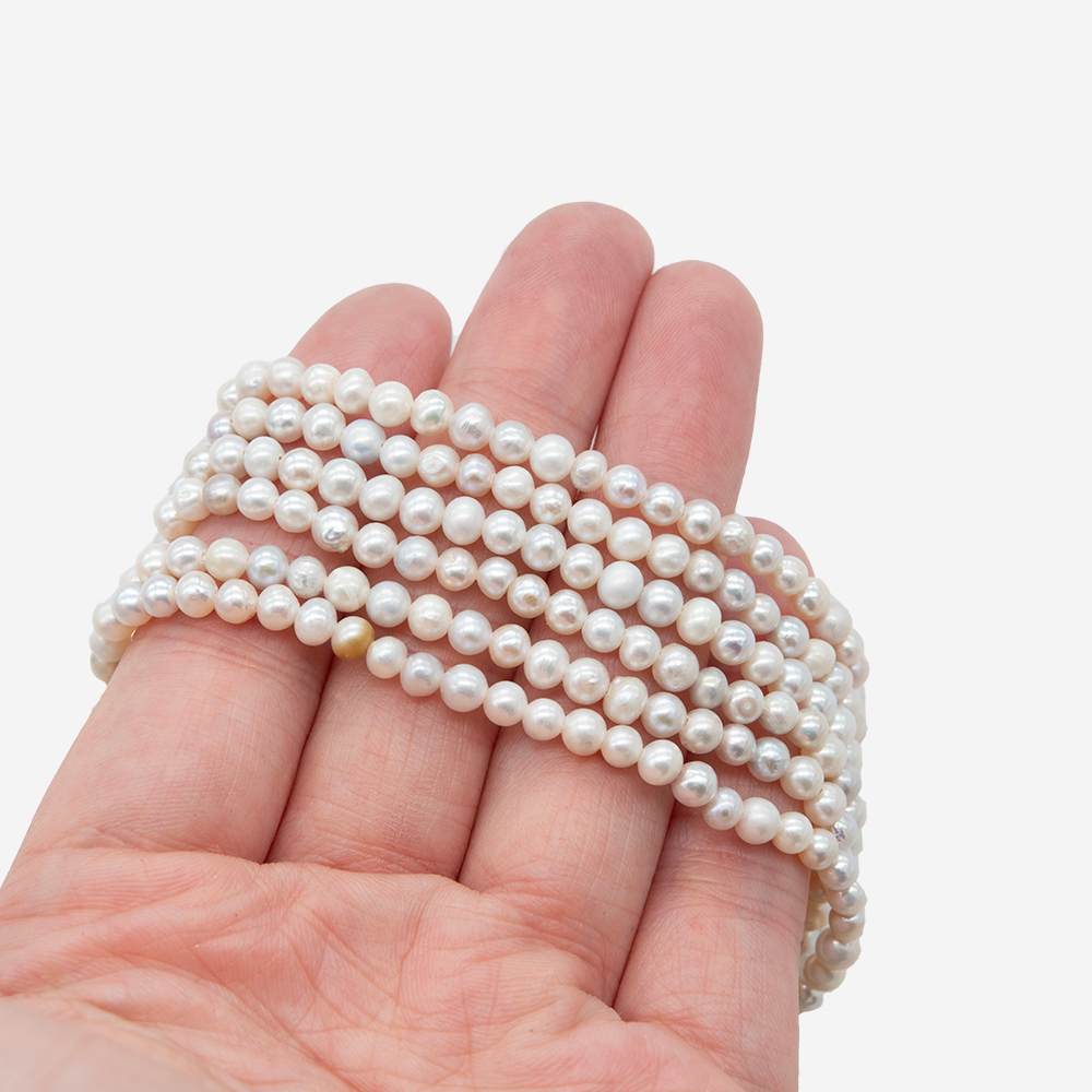 Жемчуг культивированный овальный, микс, 4,5*3,5мм