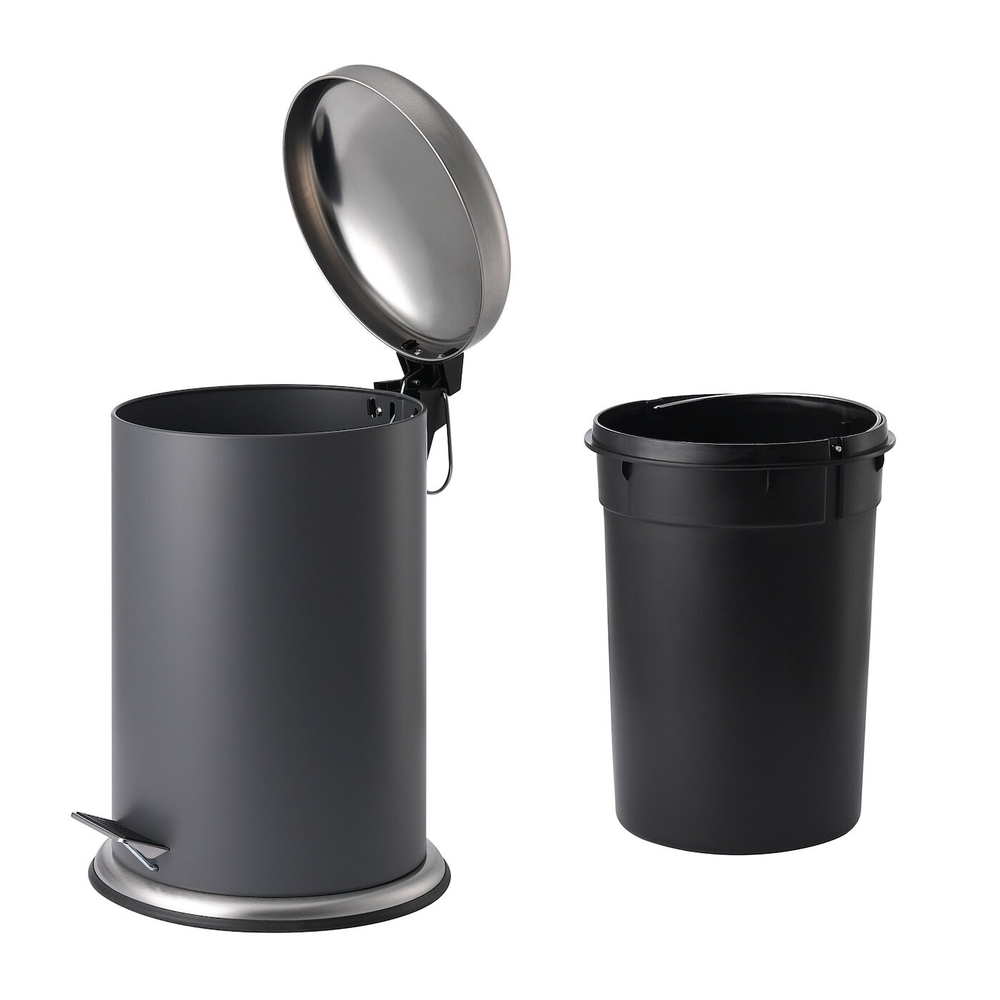 IKEA MJÖSA  (ИКЕА МЙÖСА)  -  Корзина для мусора, темно-серый, 12 л