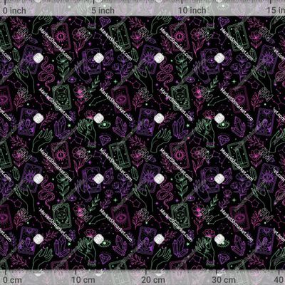 Магия неоновая с котами, змеями, руками и картами by Catmancer 625 DPI