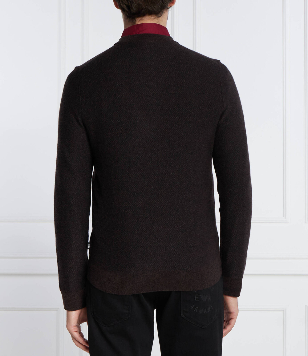 Хлопковый свитер marameo BOSS BLACK - коричневый(50500662)