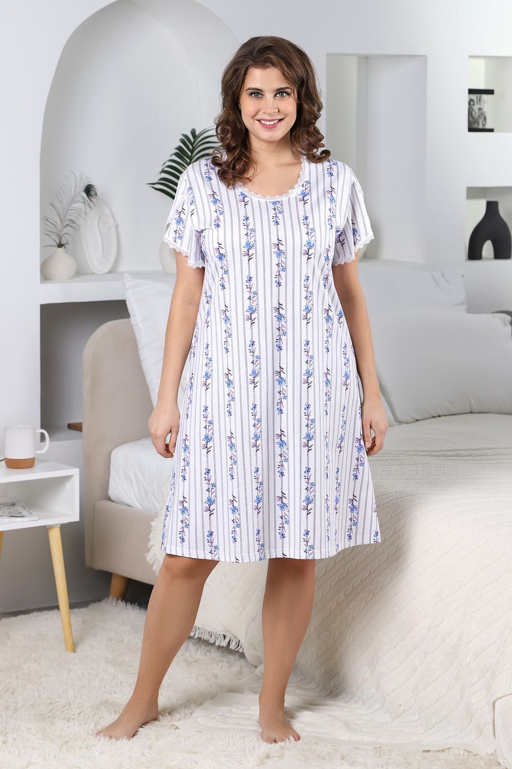 Ночная сорочка Нэнси-1 Виотекс СИНИЙ