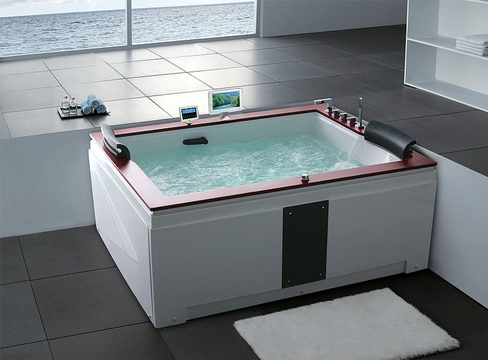 Акриловая ванна Gemy 186х151 G9052 II O R с гидромассажем