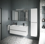 UR120-2W Тумба SANCOS подвесная URBAN 2я 120 бел.глянец