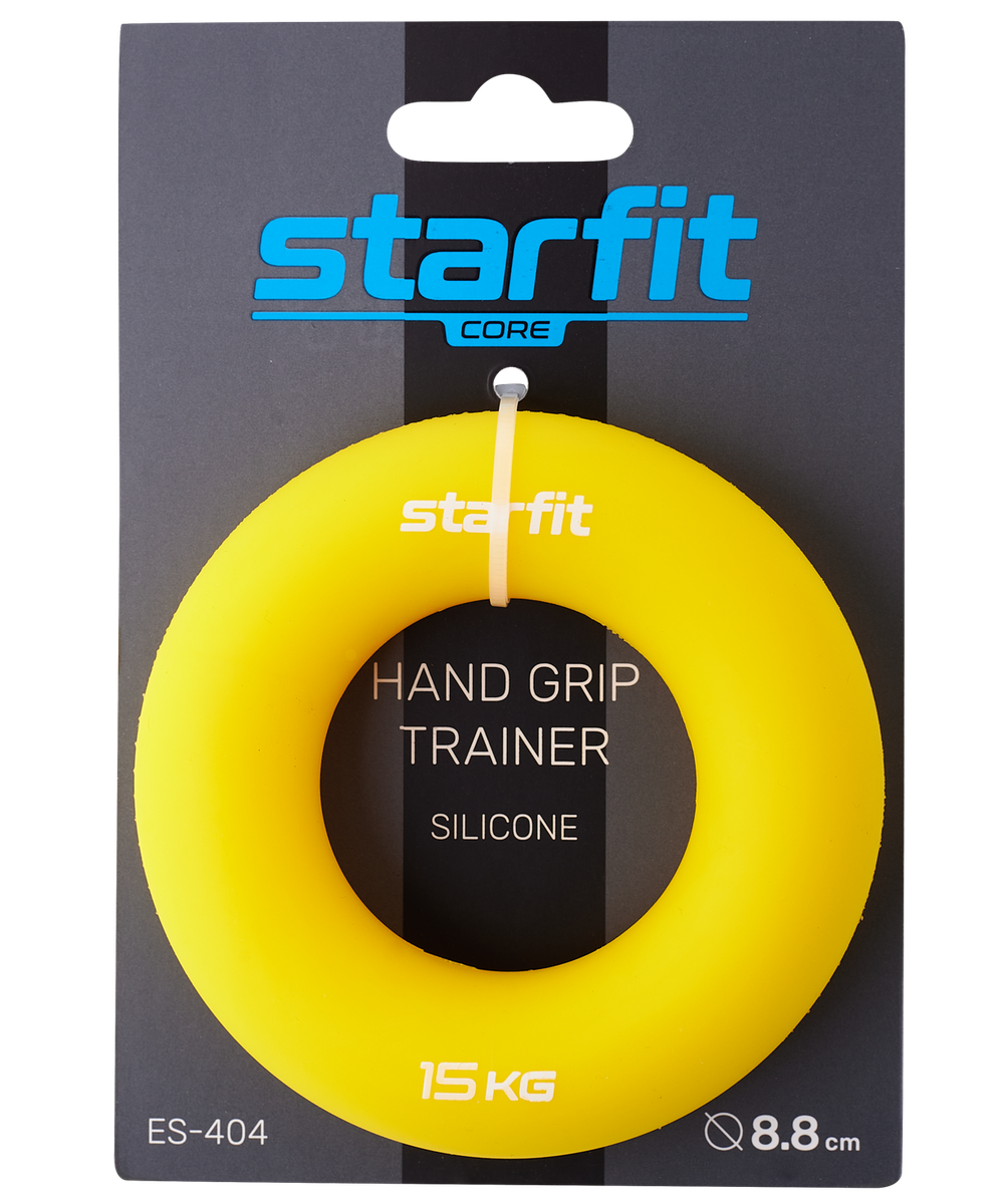 Эспандер кистевой ES-404 Кольцо, 15 кг, силикагель, желтый