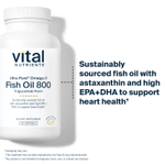 Vital Nutrients, Ultra Pure® Omega-3, рыбий жир 800, лимон, 90 мягких таблеток