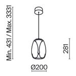 Подвесной светильник Maytoni MOD282PL-L8G3K