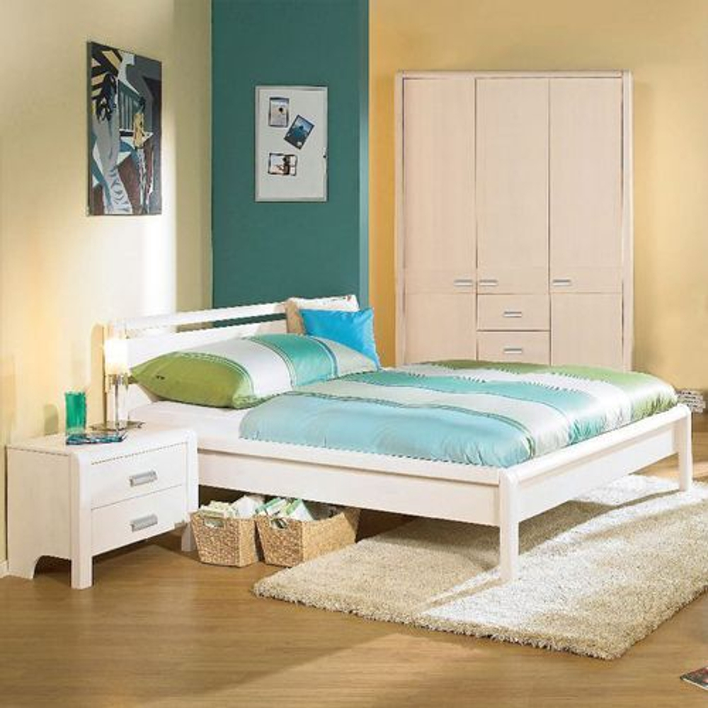 Тумба прикроватная Мадейра 2 ящика из массива сосны