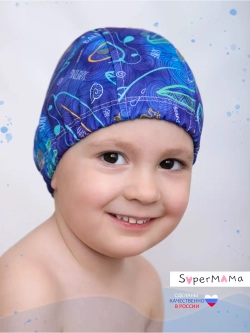 Шапочка для плавания детская непромокаемая для бассейна