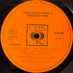 Thelonious Monk ‎– Monk's Greatest Hits (Германия 1969г.)