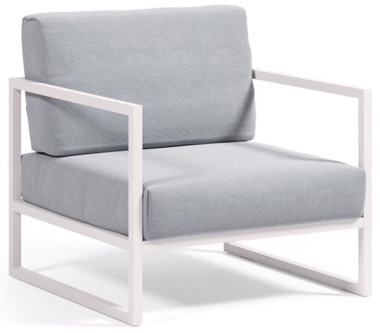 Comova Уличное кресло из алюминия сине-серое с белым алюминиевым каркасом La Forma Испания 