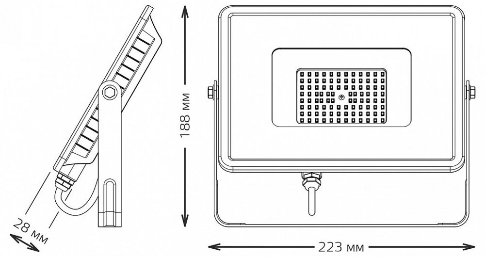Настенно-потолочный прожектор Gauss Qplus 690511350