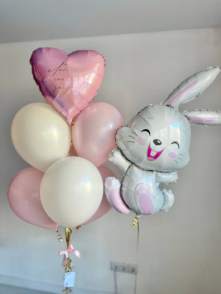 Воздушные шары на выписку из роддома зайка №3833