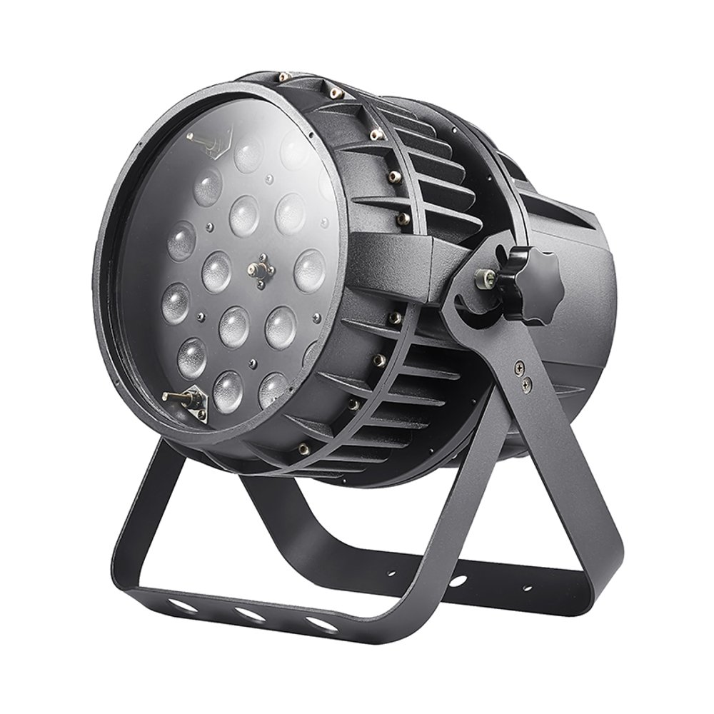 PL-P169 — светодиодный PAR-прожектор 18×12 Вт RGBW с зумом 19°–50° IP65