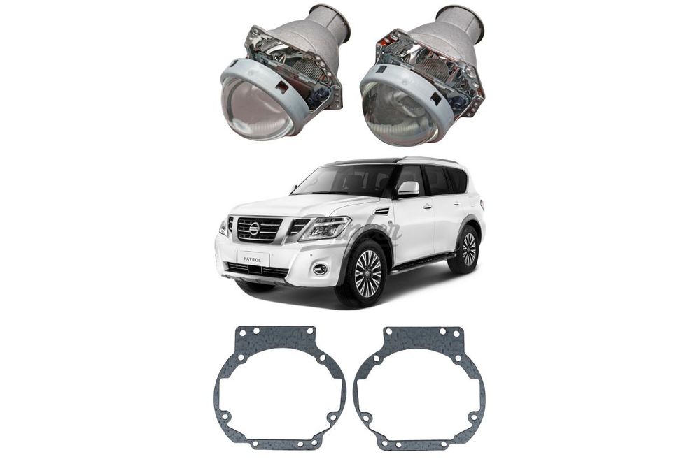 Готовый комплект для замены штатных линз Nissan Patrol Y62 2010-2021