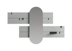 Вешалка Stripe L горизонтальная с зеркалом 60*160 см (серый)