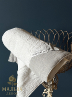 Набор из 2-х декоративных полотенец "Паулония" белый 38х58 см/55x104 см