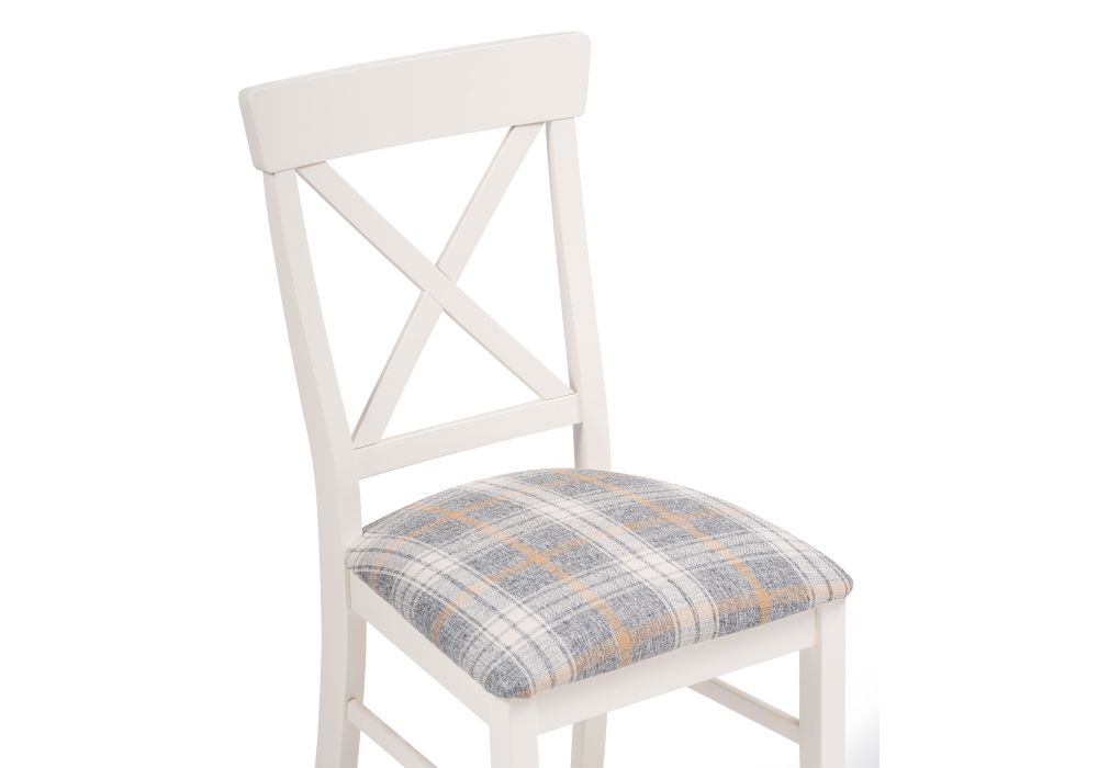 Деревянный стул Калатея слоновая кость / ткань Р19