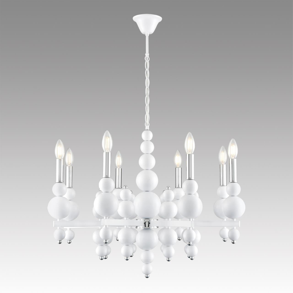 8260/8 MODERNI LN26 126 белый/хром, металл Люстра E14 8*40W 220V NANA