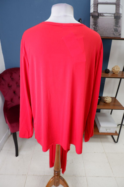 Кардиган Ю Мода с удлинением красный 52 размер, новый