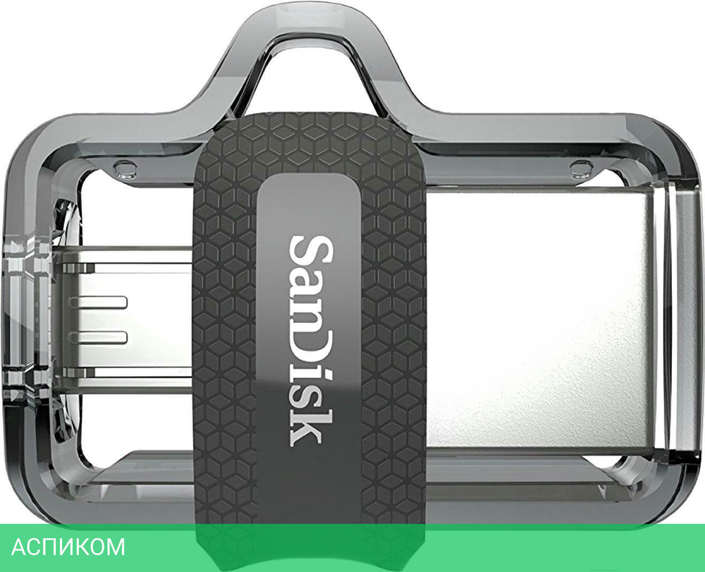 USB Flash-накопитель SanDisk Ultra Dual Drive M3.0 128GB черный/серый (SDDD3-128G-G46)