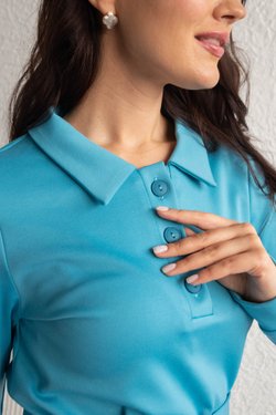 Костюм голубого цвета из вискозы